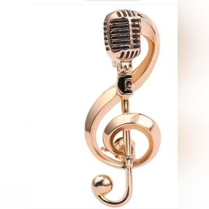 🌺Retro Microphone Brooch Lapel Pin Microphone Accessories